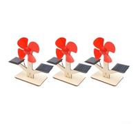 Kit de ventilateur solaire 85MA 1V pour enfants en apprendre davantage sur l'énergie solaire avec des projets d'assemblage amusants (3 pièces)