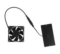 Kit de ventilateur solaire pour camping extérieur 10 W 5 V DC Sortie avec panneau solaire laminé en résine époxy pour serre et maison d'animaux domestiques