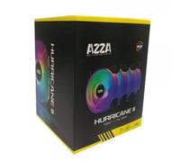 AZZA Kit de ventilateurs Hurricane II ARGB 120 mm RGB digital Contrôleur RF inclus