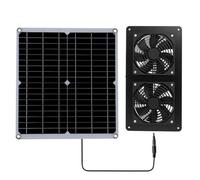 Kit de ventilation avec panneau solaire 30 W | Ce kit de ventilation à énergie solaire abaisse les températures intérieures en aspirant l'air chaud et en favorisant la