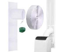 Kit de ventilation de fenêtre à courant alternatif - Système d'étanchéité réglable avec fermeture à cordon | Barrière de réflexion météorologique Easy Fit Design pour 5,9 pouces