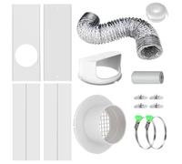 Kit de ventilation de séchoir intérieur - Panneaux d'étanchéité de fenêtre et connecteur pour sèche-linge | Accessoires de porte coulissante, tuyau d'échappement en aluminium, solution de ventilation