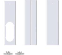 Kit de Ventilation pour Climatiseur Portable, Kit d'Étanchéité Fenêtre, Calfeutrage pour Climatiseur Mobile PVC Réglable Télescopique (3 Plaques + Vis)