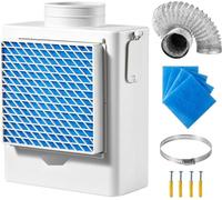 kit de ventilation pour séchoir à air intérieur 3 en 1 - matériau ABS - raccord d'évacuation de 99 mm
