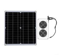 Kit de ventilation solaire à double ventilateur pour niches de chien 30 W Système de flux d'air pour intérieur et extérieur