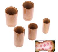 Kit De Ventouses En Bambou Carbonisé, Pot Chinois Traditionnel, Thérapie Corporelle, Anti-Cellulite, Massage D'acupuncture