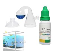 Kit de vérification des gouttes de CO2 - Kit de moniteur de CO2 portable avec solution de 15 ml | Kit de test pour aquarium, système de CO2 précis pour aquarium, diffuseur de CO2 pour aquarium