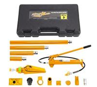 Kit de vérin hydraulique Porta Power - 4 tonnes - Outil de redressement de carrosserie avec tuyau d'huile de 1,4 m et mallette de transport - Kit de cric hydraulique pour atelier, automobile