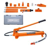 Kit de vérin hydraulique VEVOR, cric hydraulique portable 10 tonnes, avec tuyau d'huile de 1,4 m, kit de réparation de cadre de carrosserie de voiture avec mallette de rangement pour réparation de voi