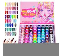 Kit De Vernis À Ongles Gel - 60 Couleurs Séchage Rapide Tenue Longue Outil Soin Mains,Kit De Vernis À Ongles,pour Quotidien Maison Voyage Manucure Spa Soin Mariage Vacances Été