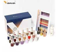Kit de vernis à ongles gel VENALISA 10ml, 18 couleurs, UV LED, collection automne-hiver, longue tenue, brillant intense, base et top coat pour salon et bricolage V4