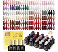 Kit de vernis à ongles semi-permanent - ESTAMPILLE - 48 couleurs - Gel - 5 ml par flacon - Top coat et base inclus