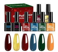 Kit de Vernis Gel | 6 Couleurs Vernis à Ongles Gel Noël | Séchage Rapide Fournitures Manucure pour Débutants Professionnels Salon Voyage Rendez-vous Maison