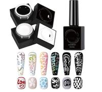 Kit De Vernis Gel - Gel De Base Pour Poking, Geeells De Base Polyvalents | Gell À Ongles Multifonctionnel Longue Durée | Kit De Geels Pokings Pour Conception D'ongles, Manteau Basse Pour Femmes