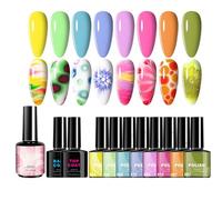 Kit de Vernis Gel | Vernis à Ongles 8 Couleurs - Accessoire pour Femmes Jeunes Filles et Adolescents pour Halloween Mariage Printemps Été et Fêtes de Vacances