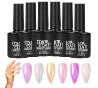 Kit de Vernis Gel Vernis nacré à séchage 6 couleurs | Set de Couleurs Gel Pour festivals, manucure, salon, maison, voyage, mariage, noces, , fête, , vacances,
