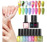 Kit de Vernis Gel - Vernis Semi-Permanent Séchage Rapide 8 Couleurs - Accessoire Femme pour Mères Halloween Mariage Maison Été Salon de Beauté Vacances