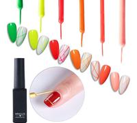 Kit De Vernis ¿¿ Ongles En Gel Stylo Doublure, Vernis ¿¿ Gel Uv ¿¿ Dessin De Peinture, Vernis ¿¿ Ongles En Gel, Tirez Le Stylo De Ligne Pour Manucure Des Ongles, Fluorescence Vert Rouge Rose Jaune Ora