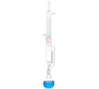 Kit de verrerie de laboratoire Soxhlet extracteur en verre borosilicaté avec condenseur et flacon à fond plat pour reflux à l'échelle du laboratoire, extraction de plantes (250ml)