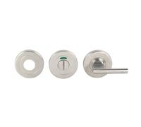 Kit de verrou à bouton à barrette pour WC à levier Eurospec en acier inoxydable satiné 52mm