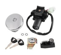 Kit de Verrouillage à clé Accessoires Moto Contacteur D'allumage, Jeu De Clés Verrouillage Bouchon Réservoir pour Kawasaki W800 ABS 2024 27048-5316 51049-0003 27048-5311