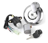 Kit de Verrouillage à clé Ensemble De Cache-Bouchons Réservoir Carburant pour Moto avec Contacteur À Clé pour H-Onda CM125 1987-1999 1998 1997 1996 1995 1994