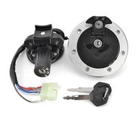 Kit de Verrouillage à clé Ensemble De Cache-Bouchons Réservoir Carburant pour Moto avec Contacteur À Clé pour Kawasaki pour Ninja ZX-7R (ZX750) 2000-2001