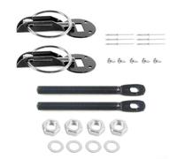 Kit de verrouillage de capot anti-vibration Kit de verrouillage | Alliage d'aluminium, 2 clés incluses, empêche soulèvement, idéal course, finition noire(Black)
