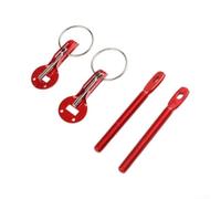 Kit de verrouillage de capot anti-vibration Kit de verrouillage | Alliage d'aluminium, 2 clés incluses, empêche soulèvement, idéal course, finition noire(Red)