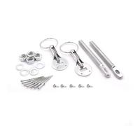 Kit de verrouillage de capot anti-vibration Kit de verrouillage | Alliage d'aluminium, 2 clés incluses, empêche soulèvement, idéal course, finition noire(Silver)