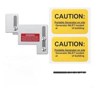 Kit de verrouillage de générateur compatible avec les centres de charge Ch Series 150a et 200a, plaque de montage horizontale pour disjoncteurs bronzés, finition argentée
