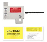 Kit de verrouillage de générateur compatible avec marteau Eaton Cutler pour série CH pour brise-lames TAN 150 et 200 A avec plaque de verrouillage, vis, écrous, foret et étiquettes