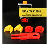 Kit de verrouillage de port RJ45 avec t bloqueur de sécurité de port Ethernet, jaune