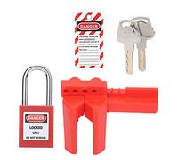 Kit de verrouillage d'étiquetage de consignation, kit de cadenas antidérapant réglable Portable avec étiquette d'avertissement de cadenas Clé pour robinets-vannes