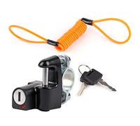 Kit de Verrouillage Universel pour Casque de Moto - Verrou Multifonctionnel étanche et résistant aux intempéries avec câble de Rappel et Support pour Tubes de 1 Pouce (22 mm),