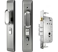 Kit de Verrouillage Universel pour Porte D'EntréE Domestique, Verrou Antivol Double SéCurité à Ouverture Rapide par Simple Pression, PièCes de Porte en Acier Inoxydable Inside Open)