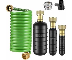 Kit de vidange 3 pièces pour un retrait efficace des bouchons - Ensemble de vessie en caoutchouc avec tuyau de 3 m | Nettoyeur de vidange à pression d'eau pour tuyaux de 2,5 à 15,2 cm dans les éviers