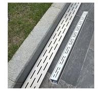 Kit de vidange à canal mince - Système de drainage de tranchée extérieur étroit avec grille en acier inoxydable de rechange pour balcon, terrasse, garage (H x l x L) 3 x 20 cm