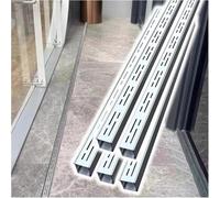 Kit de vidange de canal, 3,5 cm de largeur, drain de tranchée extérieur mince et étroit, gouttière d’égout souterraine pour patio, allée, garage, usage industriel