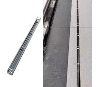 Kit de vidange de canal, drain de tranchée d'extérieur en acier inoxydable avec grille amovible pour allée et cour, solution de gouttière durable, 3,5 x 4 x 100 cm