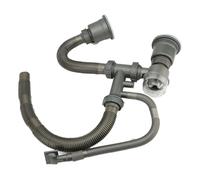 Kit de Vidange de Cuisine pour évier à Double Cuve, Tuyau de Trop-plein Flexible en Métal de 110 Mm avec Connecteur de Joint pour Cuisine, Salle de Bain, Bar