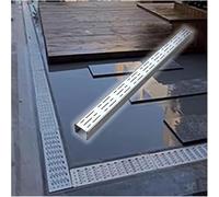 Kit de vidange de tranchée de jardin en acier inoxydable, système de drainage de terrasse robuste, cuve de vidange de sol français pour trottoir extérieur, allée, cour, patio souterrain