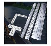 Kit de vidange de tranchée en acier inoxydable 304 - Grille de vidange fine pour piscine extérieure, patio, cour, terrasse, trottoir de jardin (h 5 x l 5 cm)