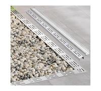 Kit de vidange de tranchée en acier inoxydable pour extérieur, cour, terrasse, salle de bain, jardin, trottoir, drainage, canal, grille de drainage et grilles amovibles