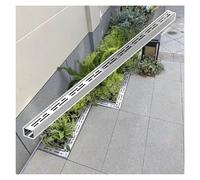 Kit de vidange de tranchée personnalisé en acier inoxydable pour allée gouttière pour utilisation en extérieur Idéal pour cour et garage Dimensions : H 1,97 x l 1,38