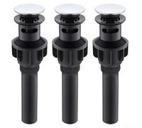 Kit de vidange d'évier sophistiqué conçu pour durer avec mécanisme poussoir lisse (noir)