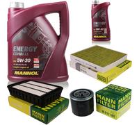 Kit de vidange d'huile 6L MANNOL Energy Combi LL 5W-30 + MANN Filtre à Huile