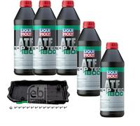 Kit de vidange d'huile de transmission automatique avec 5 l d'huile de transmission automatique Top Tec ATF 1800 + filtre à huile de transmission