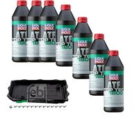 Kit de vidange d'huile de transmission automatique avec 7 l d'huile de transmission automatique Top Tec ATF 1800 + filtre à huile de transmission