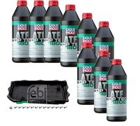 Kit de vidange d'huile de transmission automatique avec 9 l d'huile de transmission automatique Top Tec ATF 1800 + filtre à huile de transmission